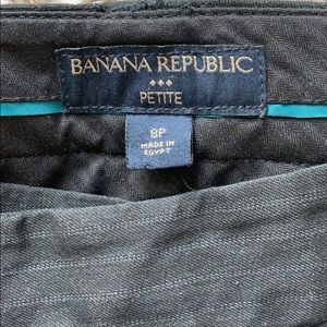 Banana Republic Black Striped 8P Petite pants